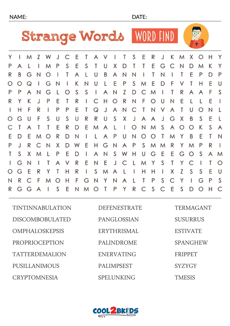 Difficult Word Searches For Adults Printable Difficult Word Searches For Adults Printable