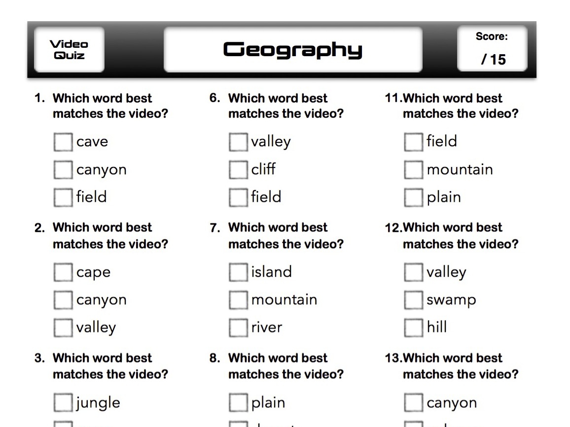 Quiz Geography Vidtionary A Video Dictionary Worksheets Library Quiz Geography Vidtionary A Video Dictionary Worksheets Library