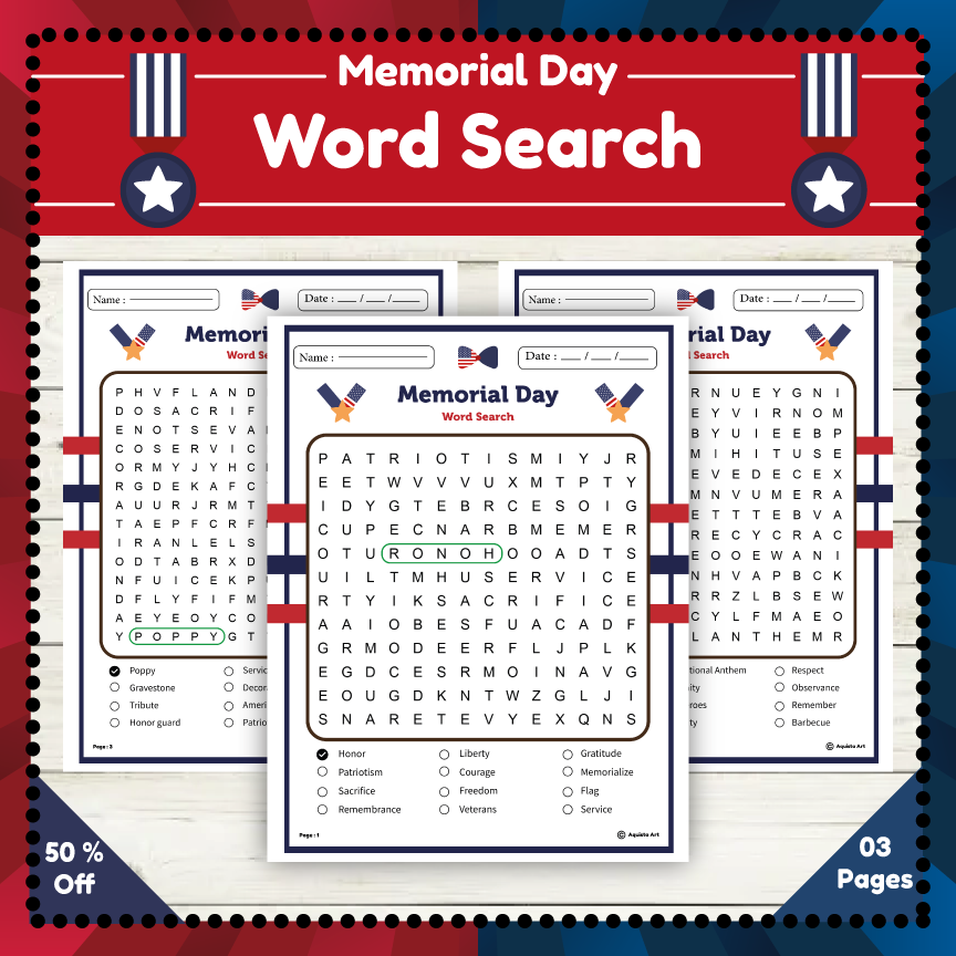 Remembering Our Heroes Memorial Day Word Search Puzzle Made By Remembering Our Heroes Memorial Day Word Search Puzzle Made By
