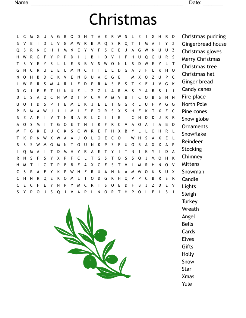 Santa s Workshop Hard Word Search WordMint Santa s Workshop Hard Word Search WordMint