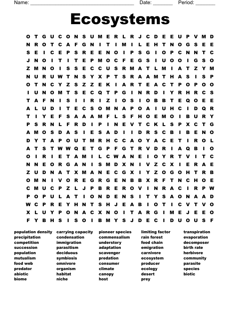 Science Word Search WordMint Science Word Search WordMint