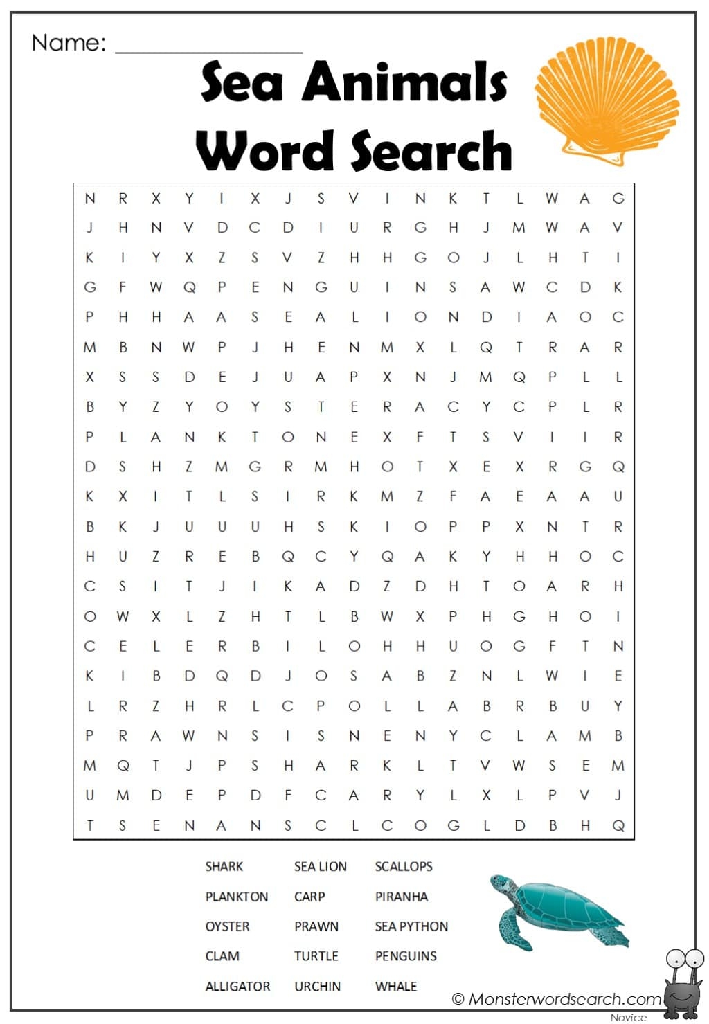 Animal Word Search Printable Free