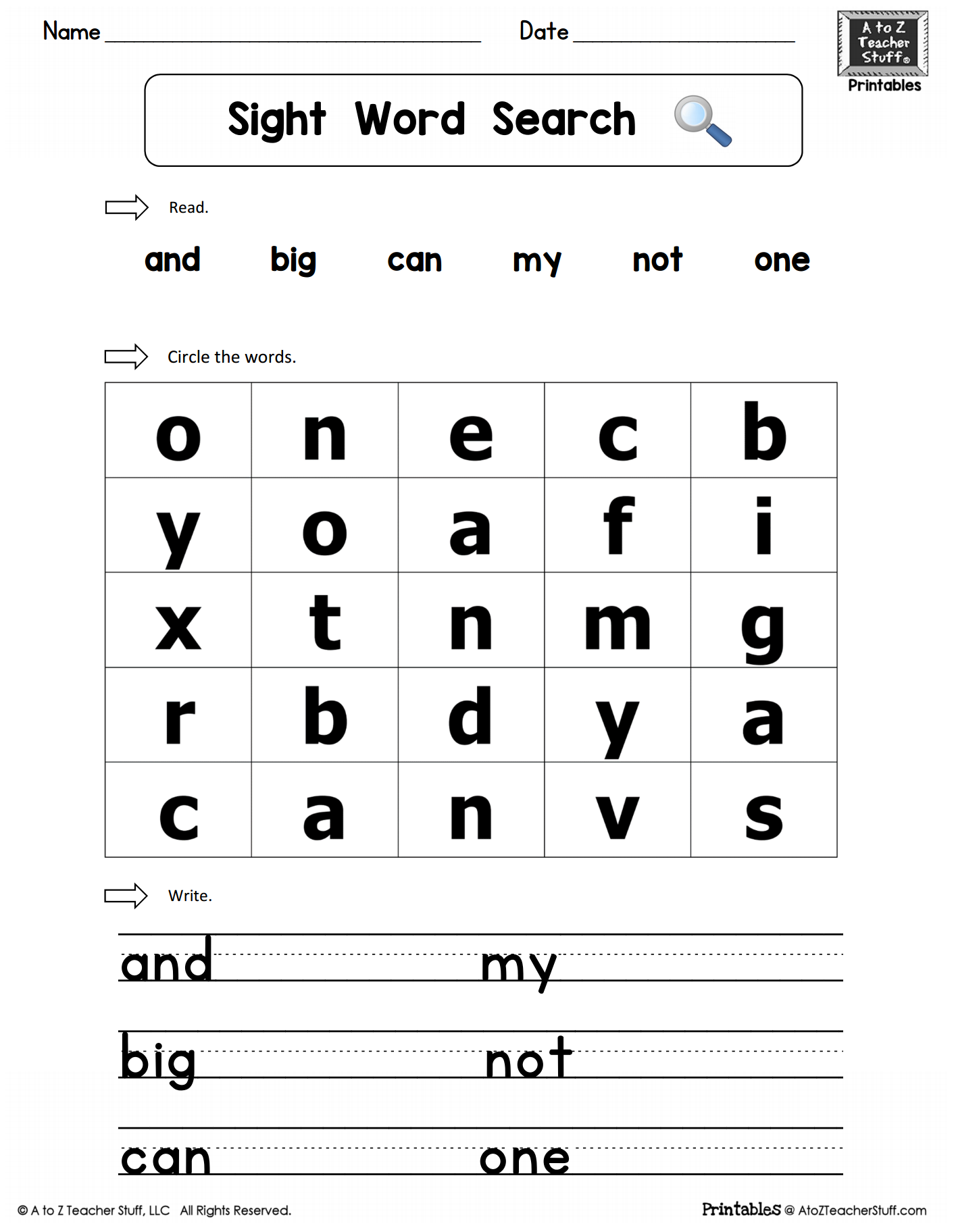 Sight Words Practice Word Search And Big Can Why Not One A To Z Teacher Stuff Printable Pages And Worksheets Sight Words Practice Word Search And Big Can Why Not One A To Z Teacher Stuff Printable Pages And Worksheets