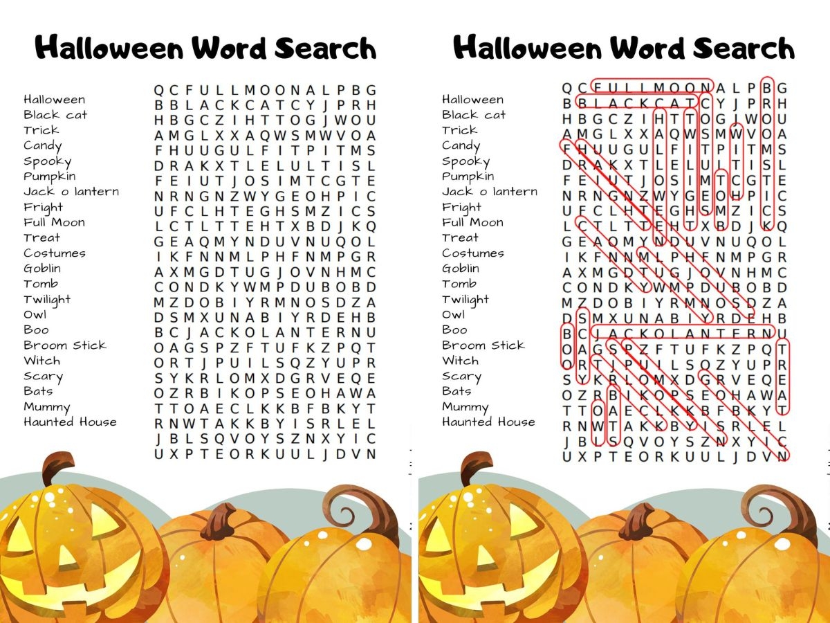 Halloween Word Search Printable Adult Halloween Word Search Printable Adult
