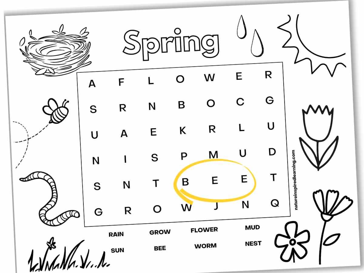 Spring Word Searches Nature Inspired Learning Spring Word Searches Nature Inspired Learning