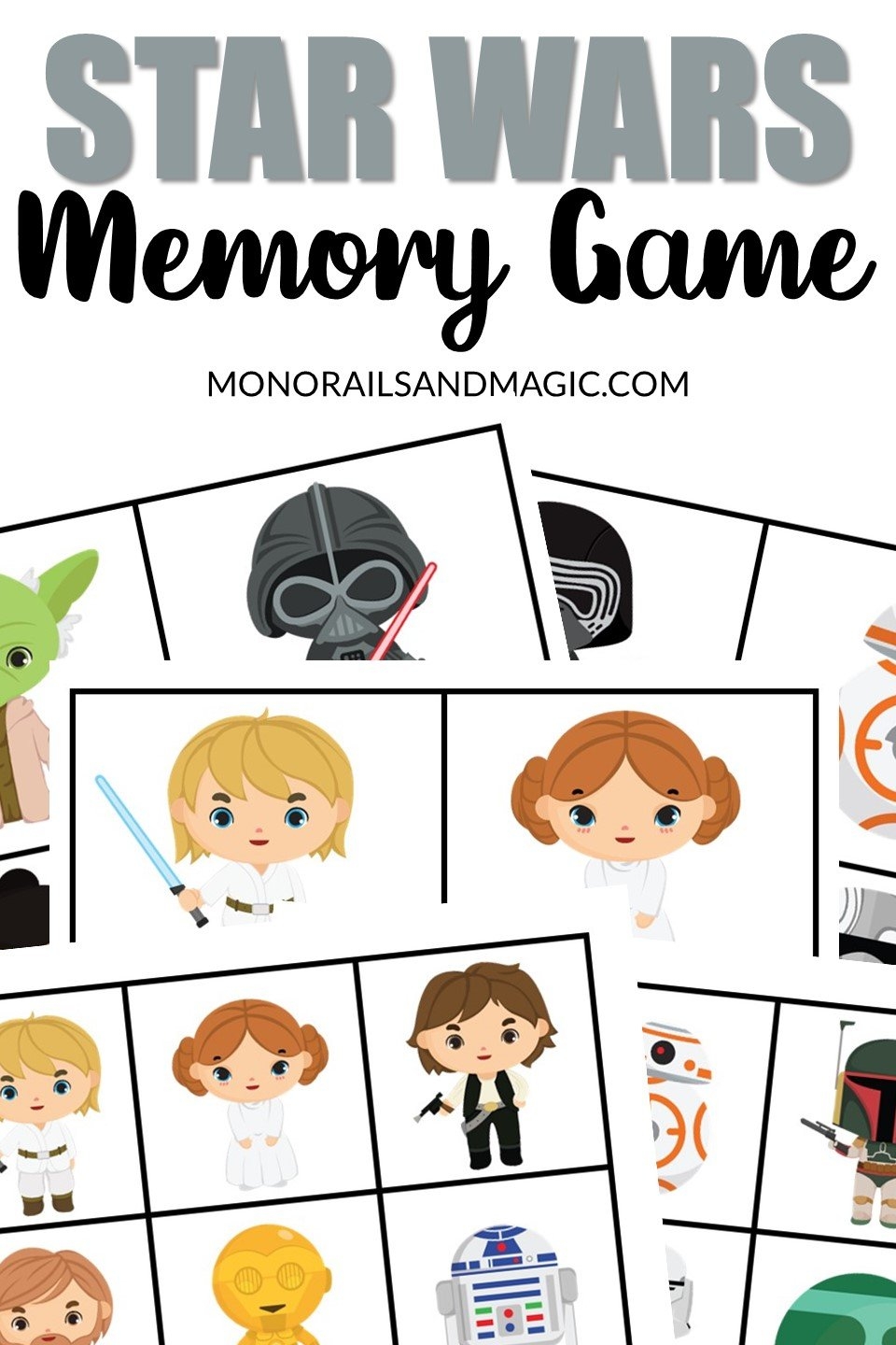 Star Wars Memory Game Free Printable Monorails And Magic Star Wars Memory Game Free Printable Monorails And Magic