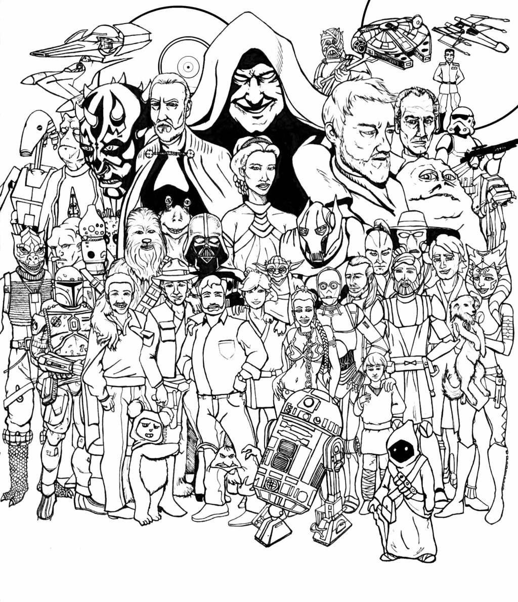 Star Wars Printable Coloring Pages Printable Party Favors
