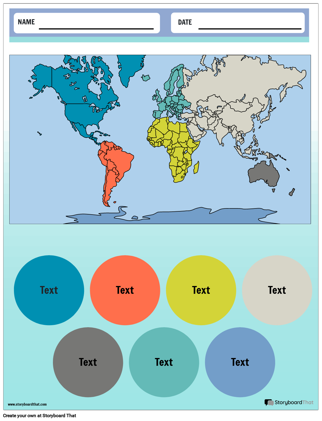 Storyboard That World Geography Worksheet Templates Storyboard That World Geography Worksheet Templates