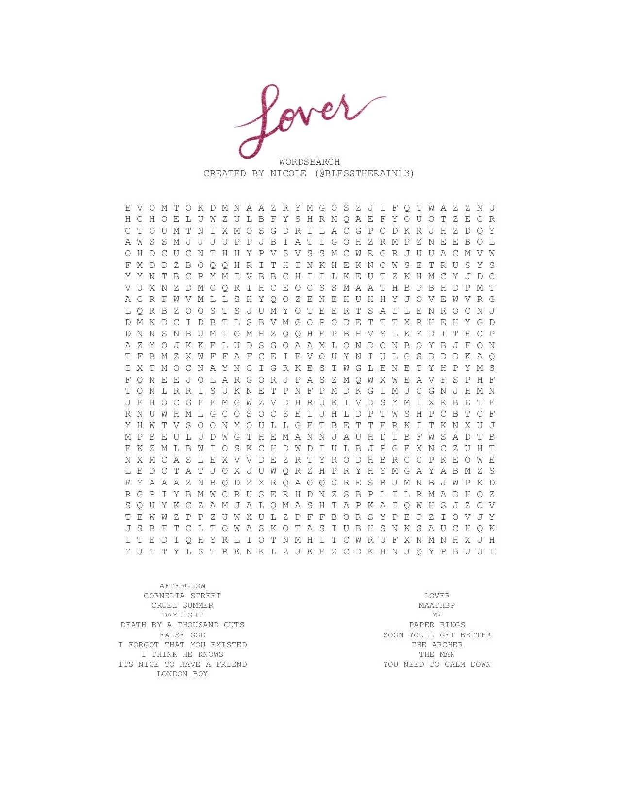 Taylor Swift Word Searches To Alleviate A Bit Of Boredom R TaylorSwift Taylor Swift Word Searches To Alleviate A Bit Of Boredom R TaylorSwift