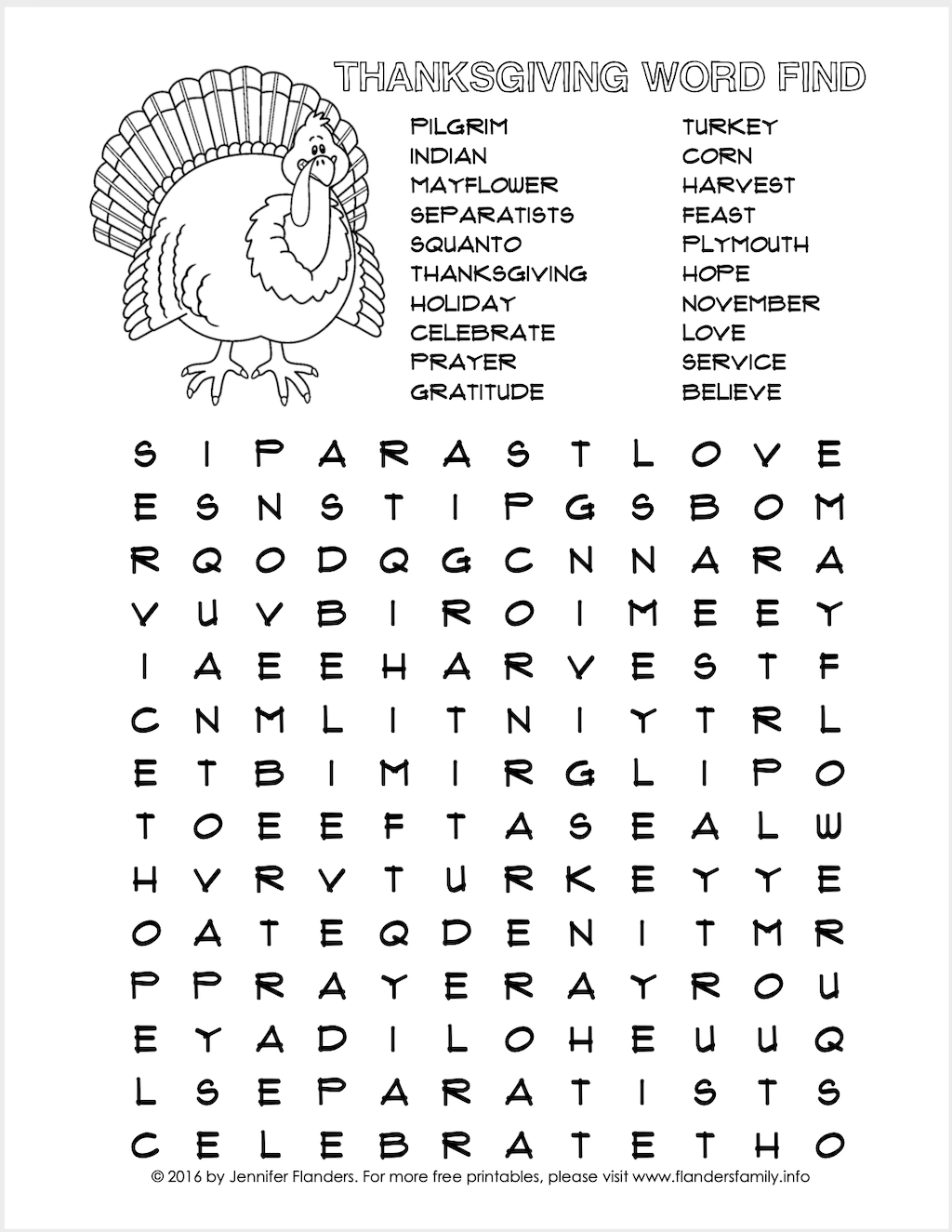 Thanksgiving Printable Word Search Puzzles Thanksgiving Printable Word Search Puzzles