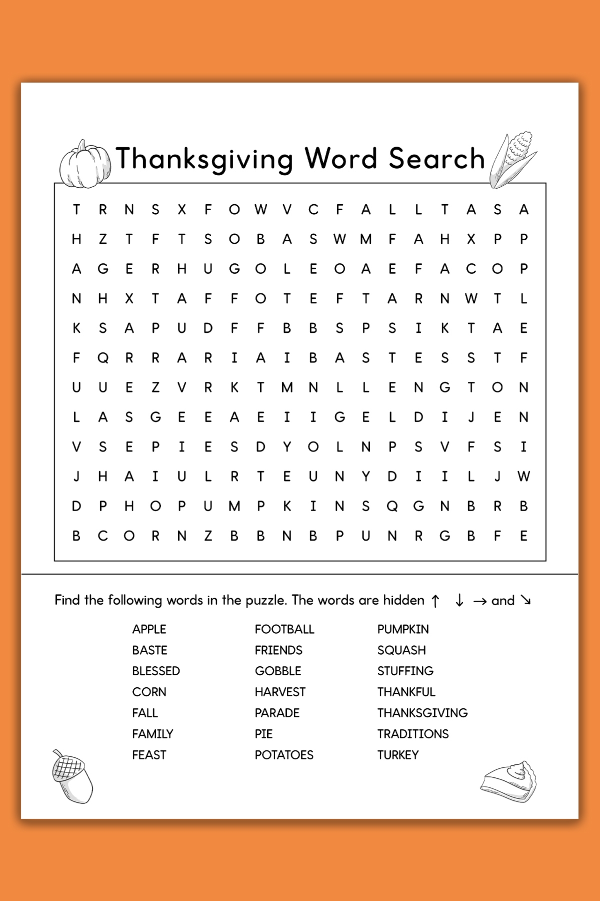 Thanksgiving Word Search Printable Example Medium Mom Envy Thanksgiving Word Search Printable Example Medium Mom Envy