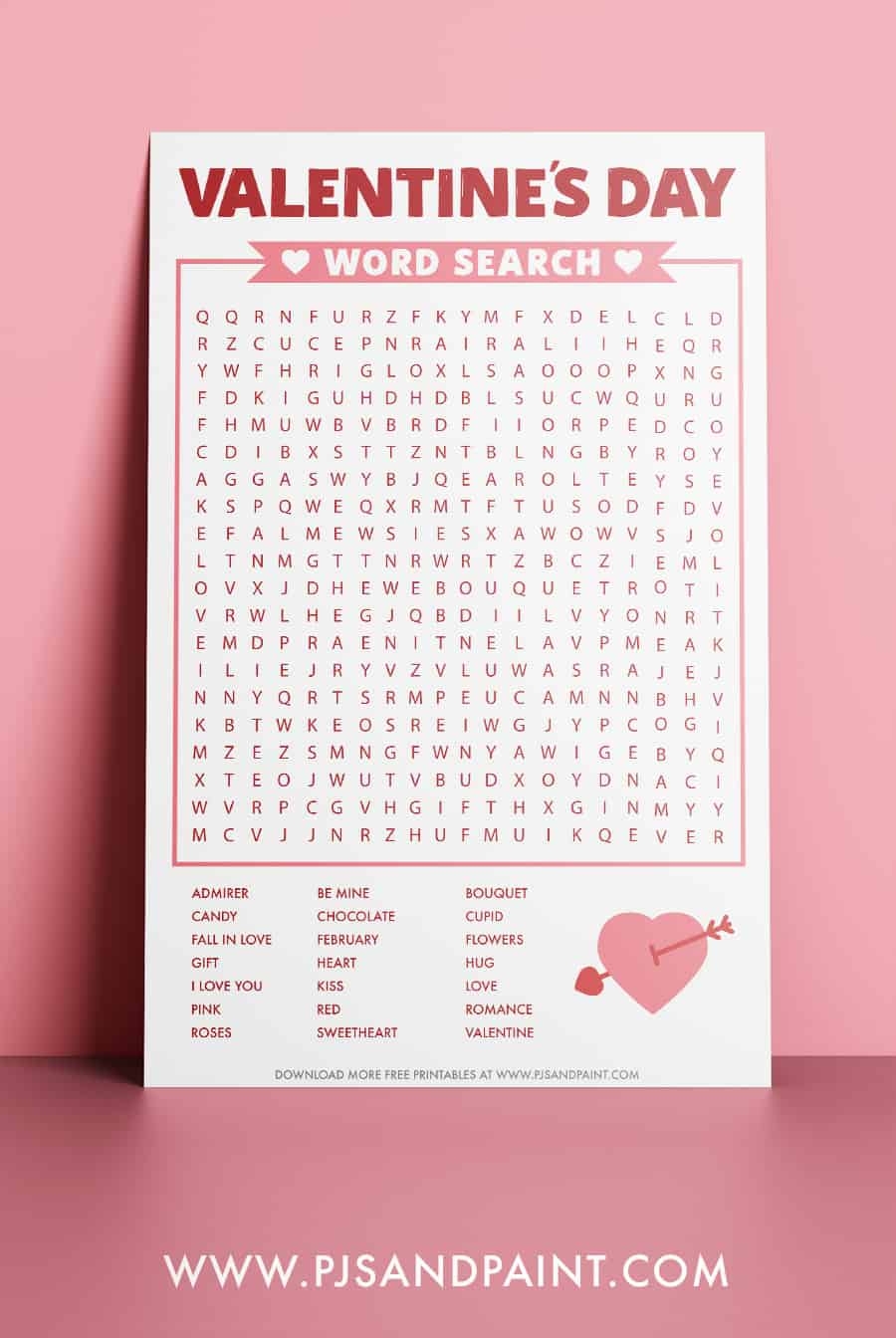 Easy Valentine's Day Word Search Printable Easy Valentine's Day Word Search Printable