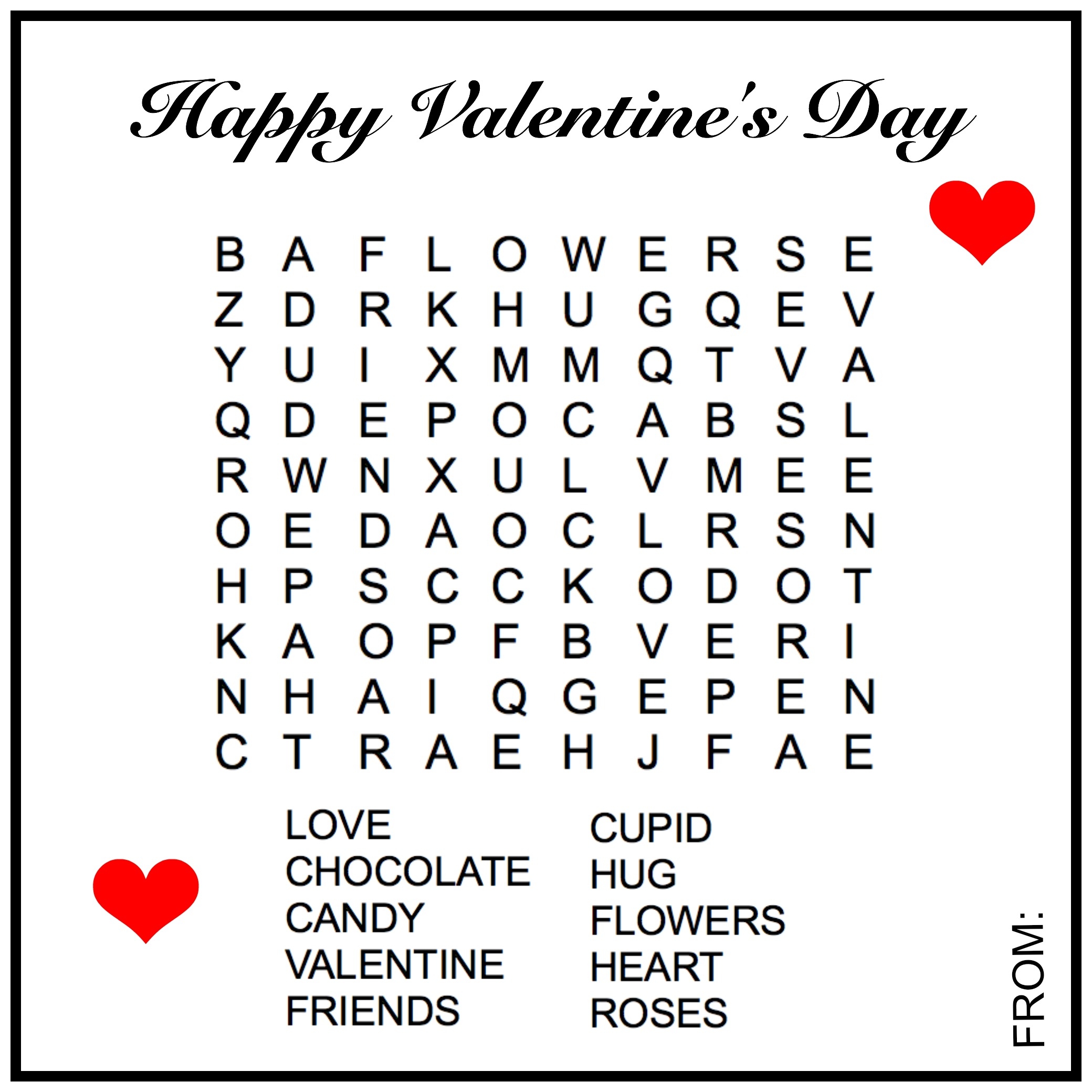 Free Valentine's Word Search Printables Free Valentine's Word Search Printables