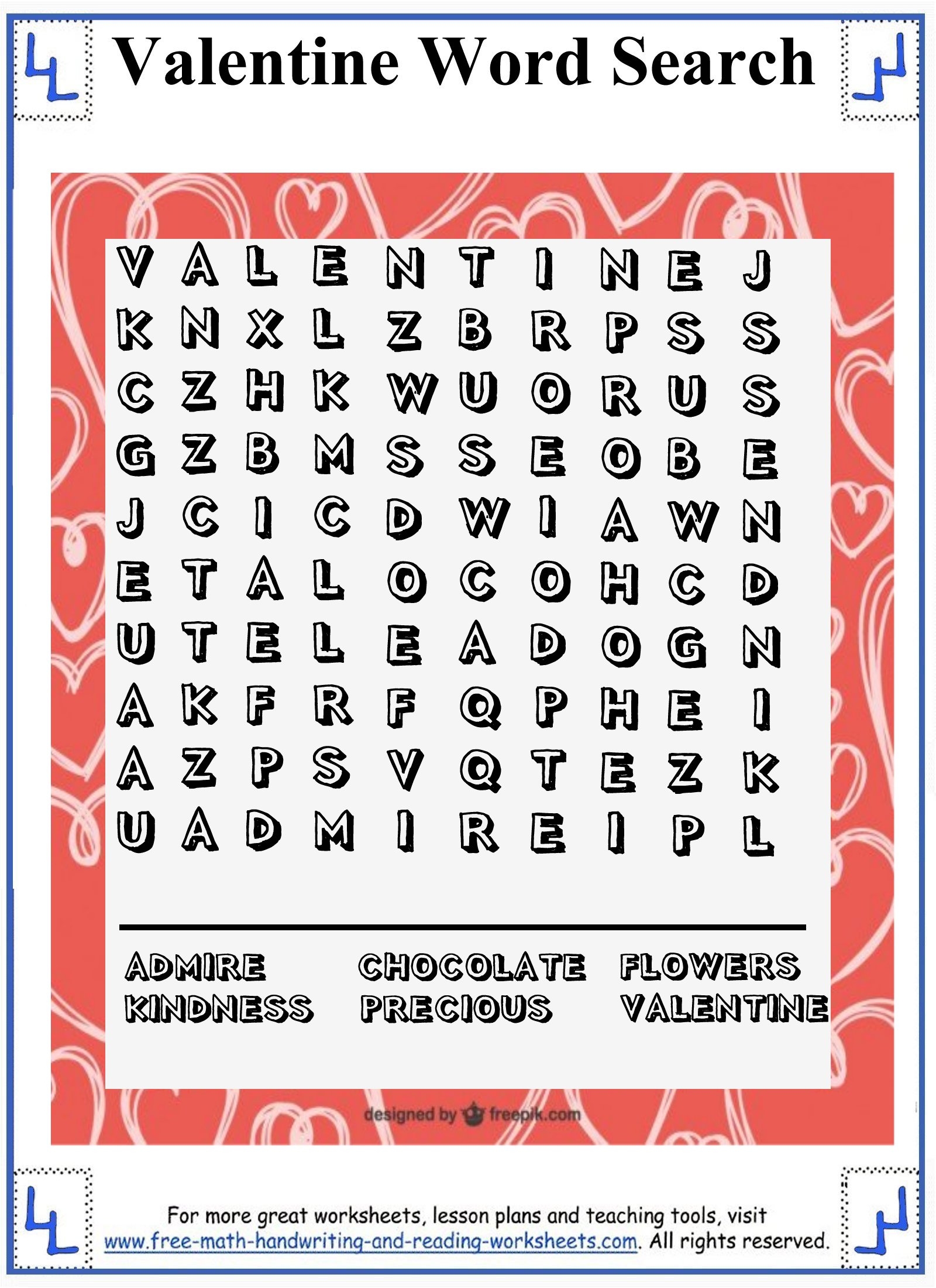 Free Printable Valentine Word Search Puzzles Free Printable Valentine Word Search Puzzles