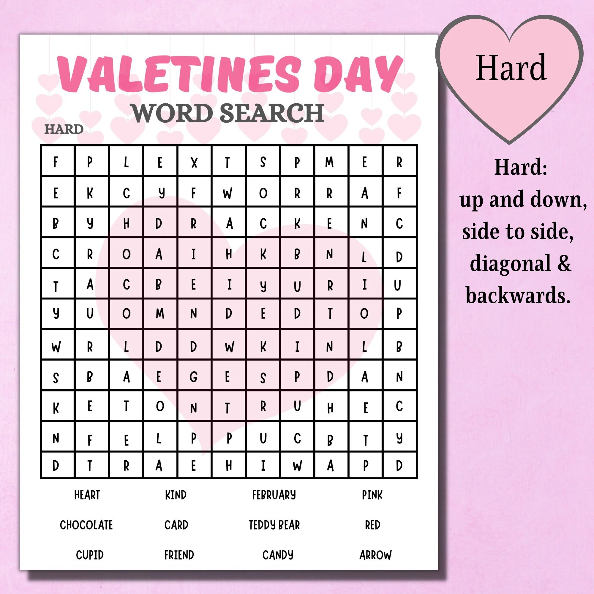 Valentines Day Word Search Hard Printable Kids Game Valentines Activities Printable Party Game Kids Printable Valentines Game Etsy Valentines Day Word Search Hard Printable Kids Game Valentines Activities Printable Party Game Kids Printable Valentines Game Etsy
