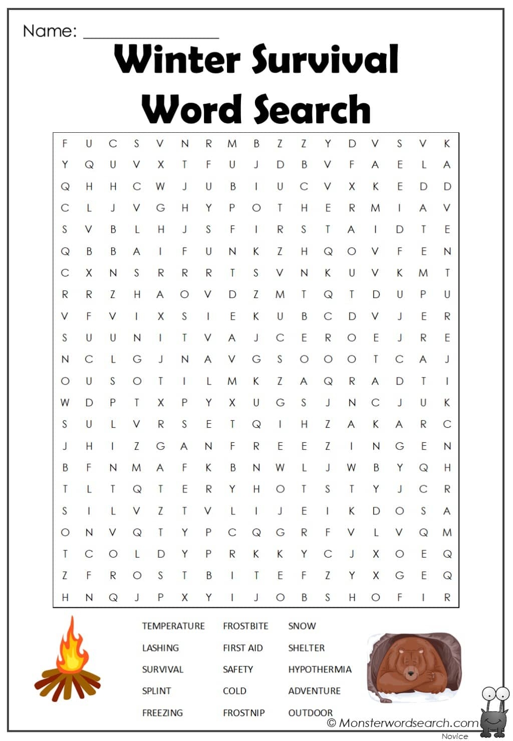 Winter Word Search Free Printable Winter Word Search Free Printable