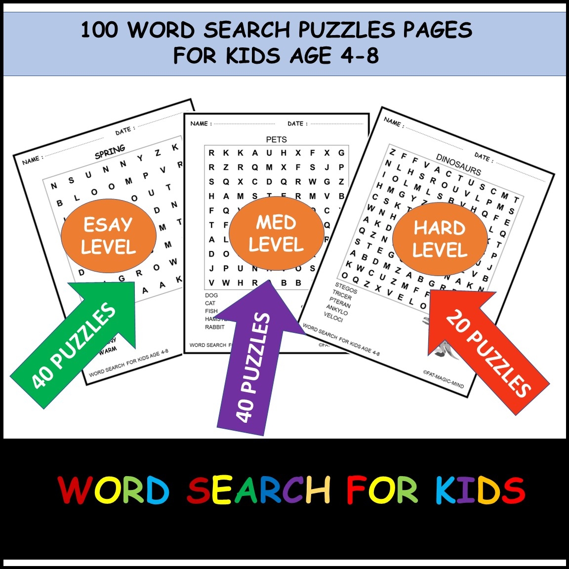 100 Word Printable Word Searches For Kids 100 Word Printable Word Searches For Kids